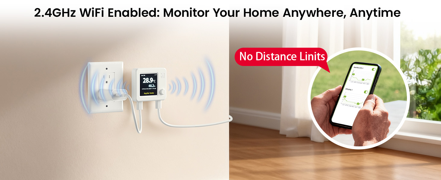 2.4GHz WiFi Enabled: MonitorYourHomeAnywhere,Anytime