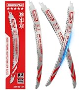 15 Inch Japanese Teeth Reciprocating Saw Blades, Arc Edge Pruning Blades, 6TPI for Tree Trimming,...