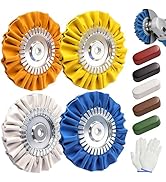 Sunxeke 8 inch Airway Buffing Wheel with Compound for Angle Grinder,9PCS Buffer Polishing Wheel(5...