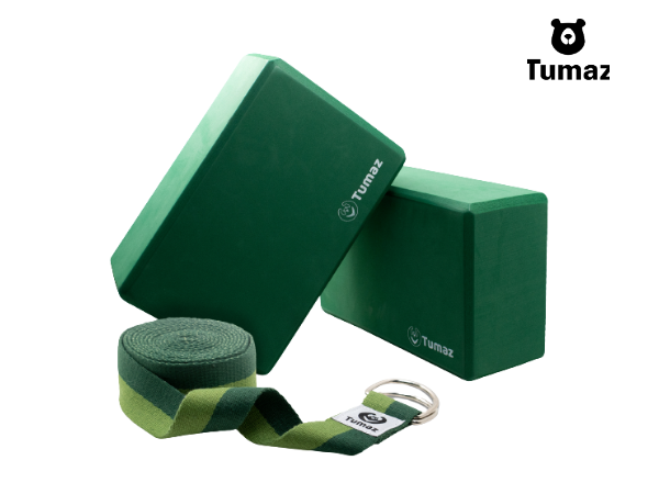 yoag blocks set with yoga strap