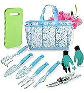 Garden Tool Set 9 Piece Aluminum Alloy Gardening Hand Tools Kit Gift for Women &amp; Parent Gardening...