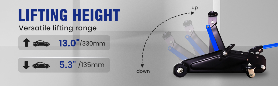 ANTPOWER 2 Ton Floor Jack,Made of Durable Carbon Steel with Wheels for Secure Lifting Floor Jack