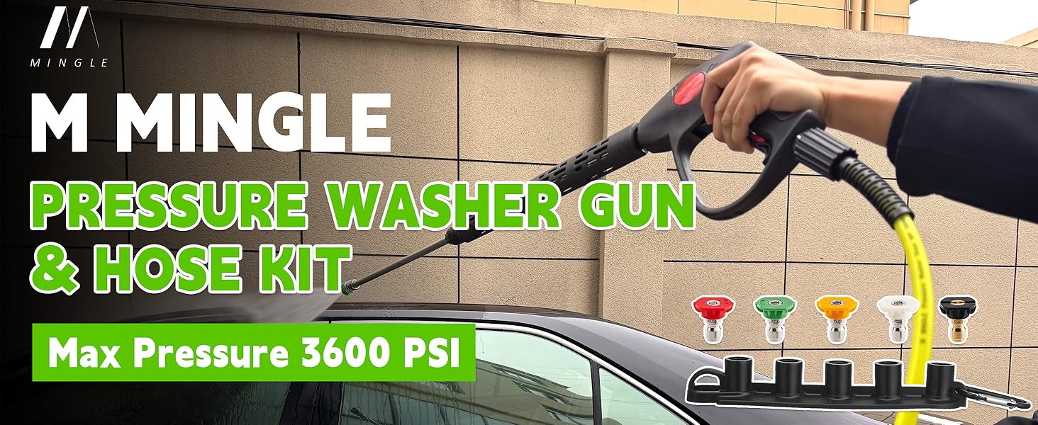 pressure washer hose and gun
