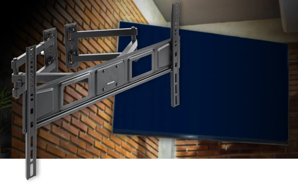 Corner-Friendly Full-Motion Articulating TV Wall Mount Bracket For 32" ~ 70" flat and curved TVs