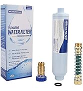 MEASUREMAN R/V Marine Water Filter with Flexible Hose Protector, Water Pressure Regulator for RV ...