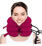 Cervical Neck Traction Device for Neck Pain Relief, Adjustable Inflatable Neck Stretcher Neck Bra...