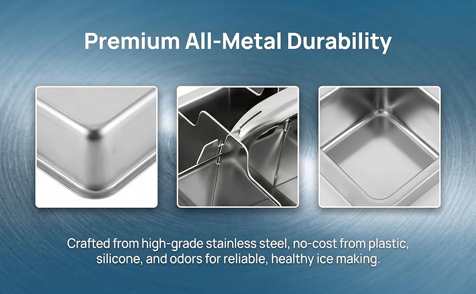 stainless steel ice cube trays