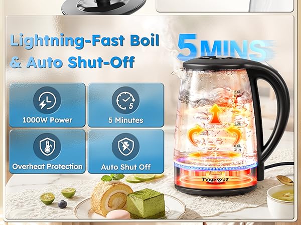 Lightning-Fast Boil &amp; Auto Shut-Off