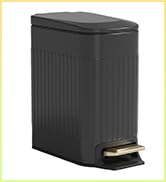 6L/1.6 Gallon Black Trash Can
