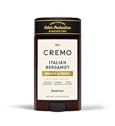 cremo aluminum free deodorant fragrance odor protection armpit sweat italian bergamot