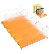 SURETIVIAN Freezer Organizer 12” Visible Fridge Organizer Rack with Removable Dividers and Handle...
