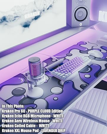 White and Purple 60% Mechanical Gaming Keyboard