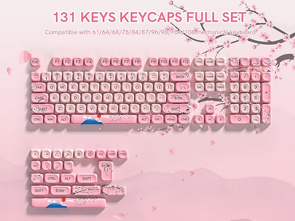 131 KEYS KEYCAPS FULL SET