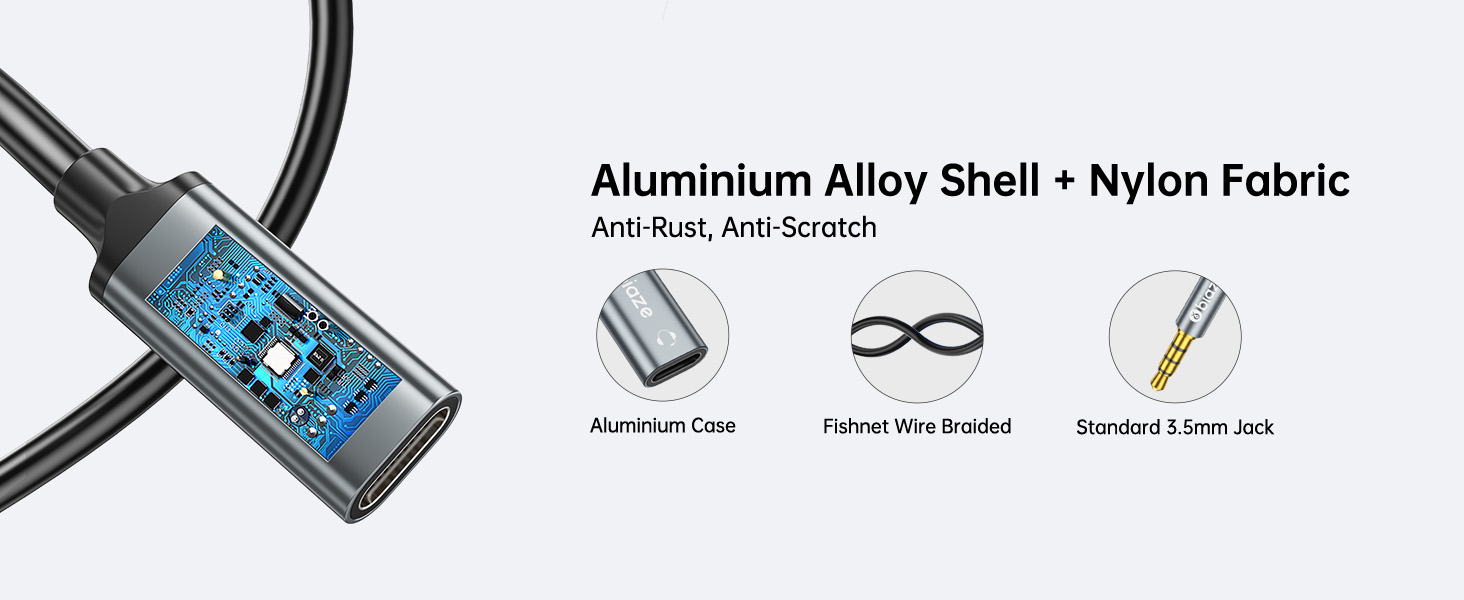 3.5mm male to USB-C female adapter