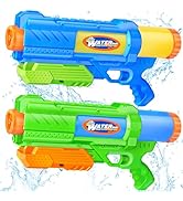 Super Water Gun for Kids Adults: 2 Pack Super Water Gun Soaker 1200cc Squirt Blasters with Impres...