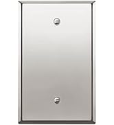 LIDER Blank Metal Wall Plate, Stainless Steel Blank Outlet Cover, Corrosion Resistant, Mid-Size 1...