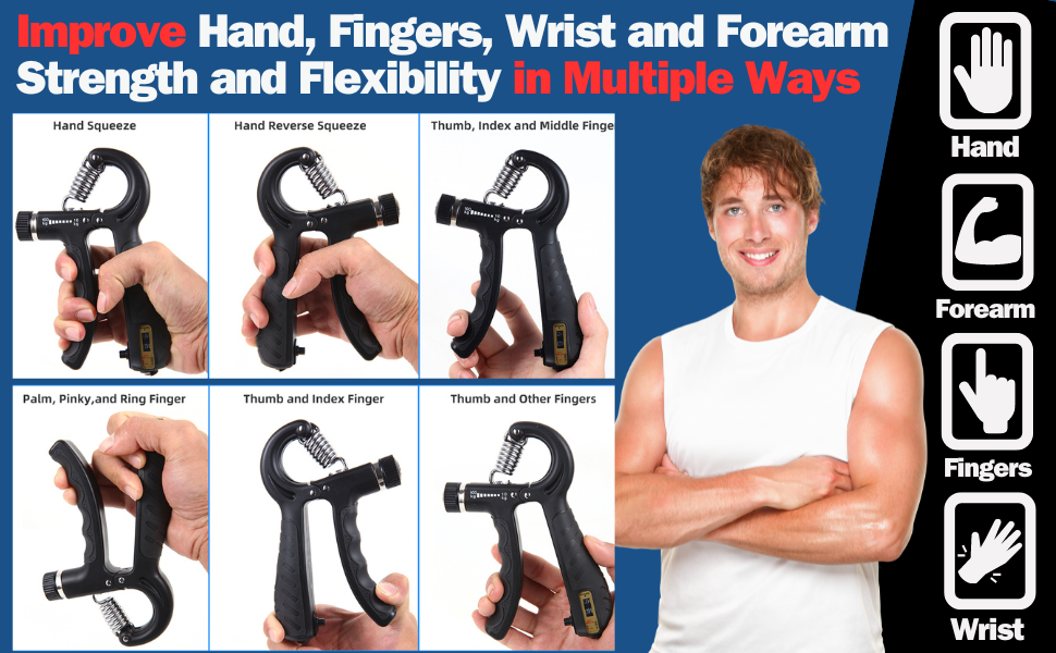 hand forearm fingers wrist strength trainer exerciser