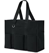 Becokan Large Tote Bag for Women Waterproof with 12 Pockets Top Zipper Closure Utility Teacher Nu...