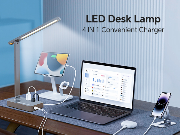 Desk Lamp with USB Charging Port