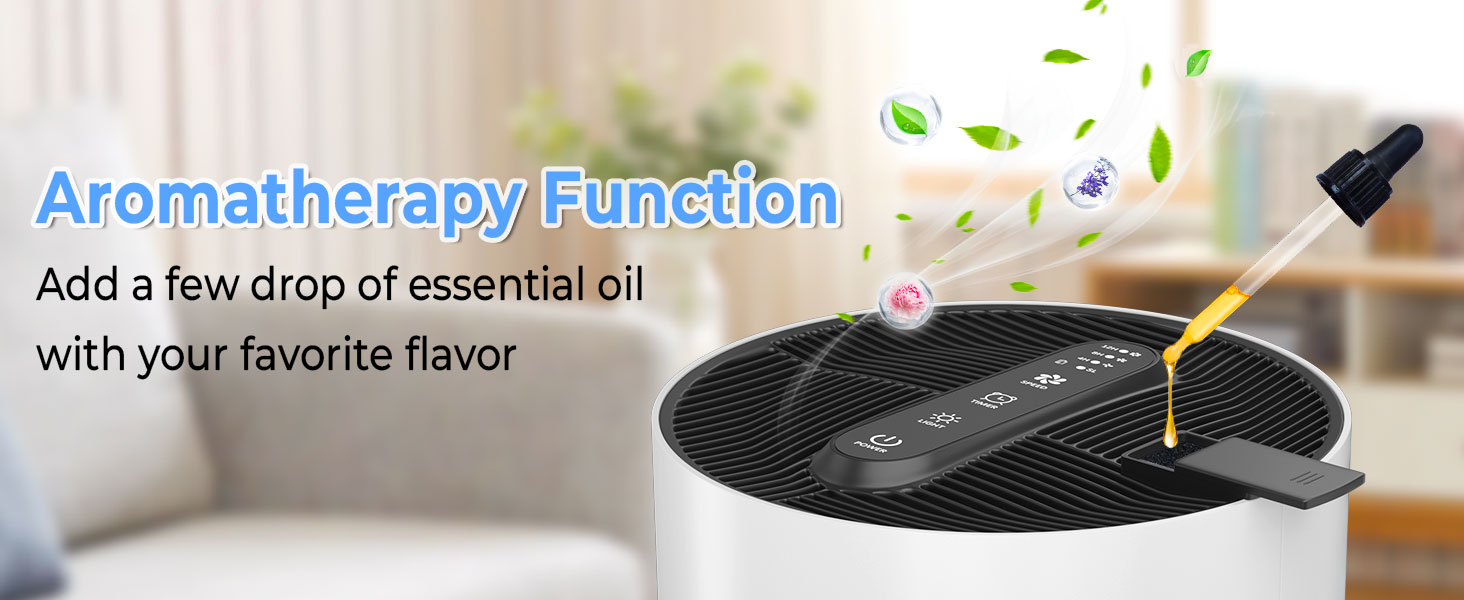air purifier with essential oil diffuser