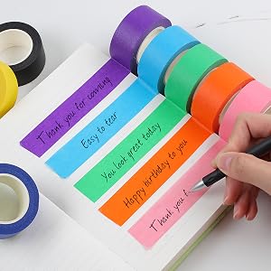 Colored Masking Tape Kids Art Supplies Colored Tape DIY Craft Tape Colored Tape Rolls