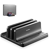 Vaydeer Vertical Laptop Stand for Desk, Dual Slots Plastic Laptop Holder with Space Saving 4-in-1...