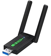 USB Bluetooth WiFi Adapter,600Mbps WiFi USB 3.0 Dual Band 5G/2.4G, Dual 2dBi Antennas, Supports W...
