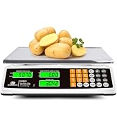 BROMECH Price Computing Scale 88lb/40kg Commercial Food Scale for Produce Meat Weighing with Stai...