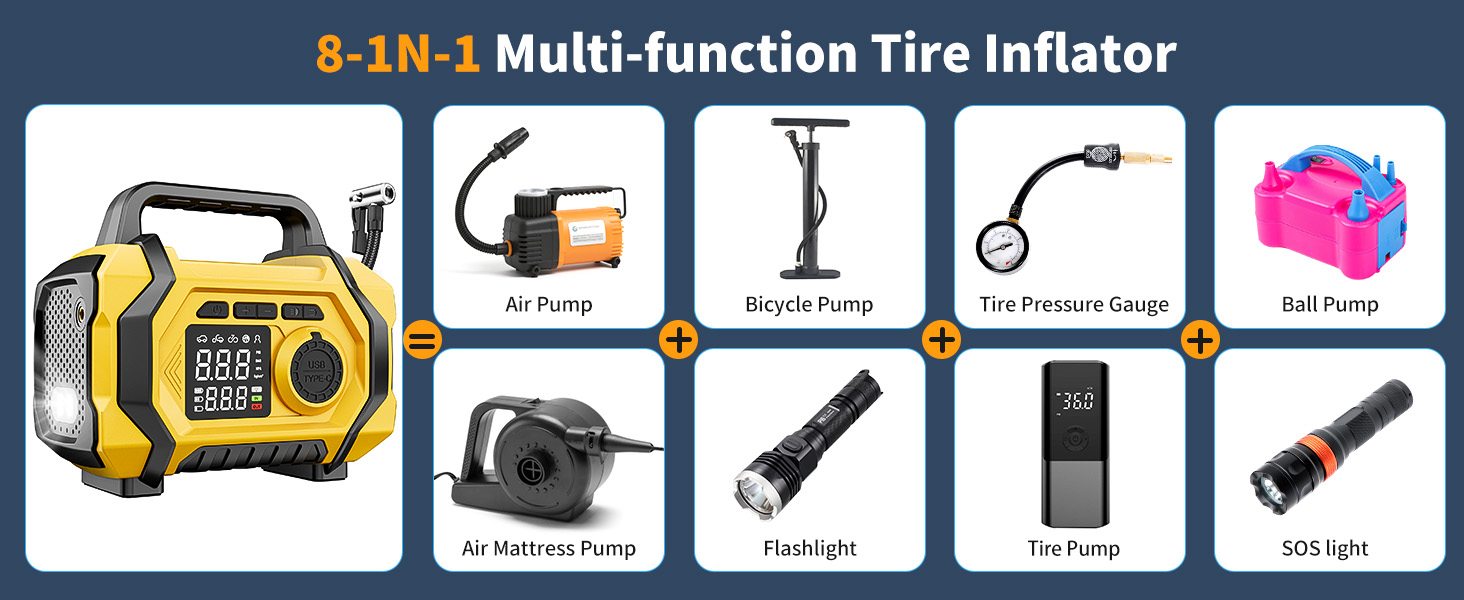 Tire Inflator Portable Air Compressor