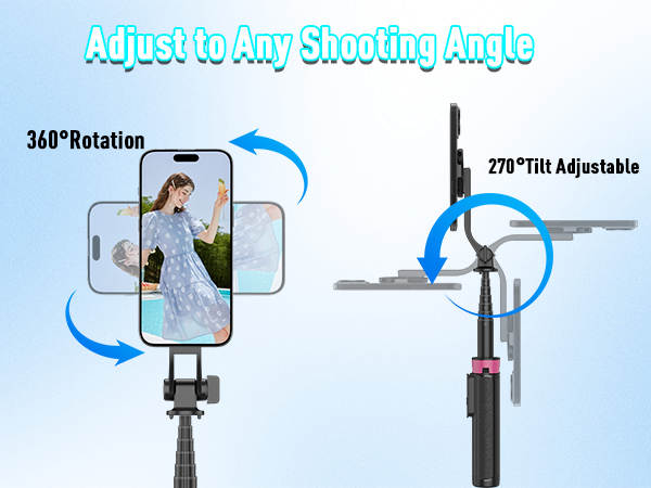 Magnetic Selfie Stick Tripod with Remote