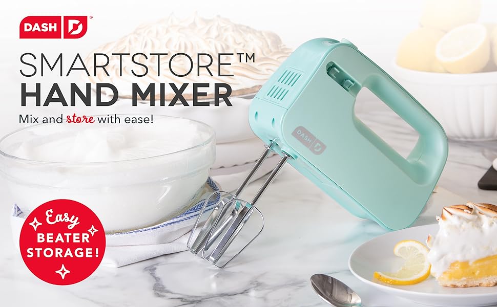 Mixer, Dessert, Baking, SmartStore, Compact, Hand Mixer, Dash