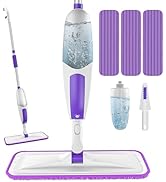 Microfiber Spray Mops for Floor Cleaning - SEVENMAX Foor Mop with 3 Washable Pads fit for Swiffer...
