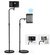 BAISHUN Projector Floor Stand with 1/4 Inch Thread, Extendable Projector Stand Holder with 360° F...