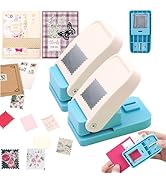 BAOFALI 2PCS Stamp Puncher 1inch Square Postage Stamp Punch |Stamp Hole Puncher| Scalloped Rectan...