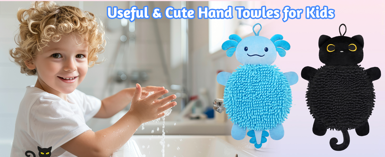 Fuzzy Ball Hand Towels with Hanging Loops Soft Decorative Bathroom Towels