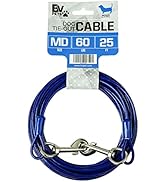 BV Pet Medium Tie Out Cable for Dog up to 60 Pound, 25-Feet