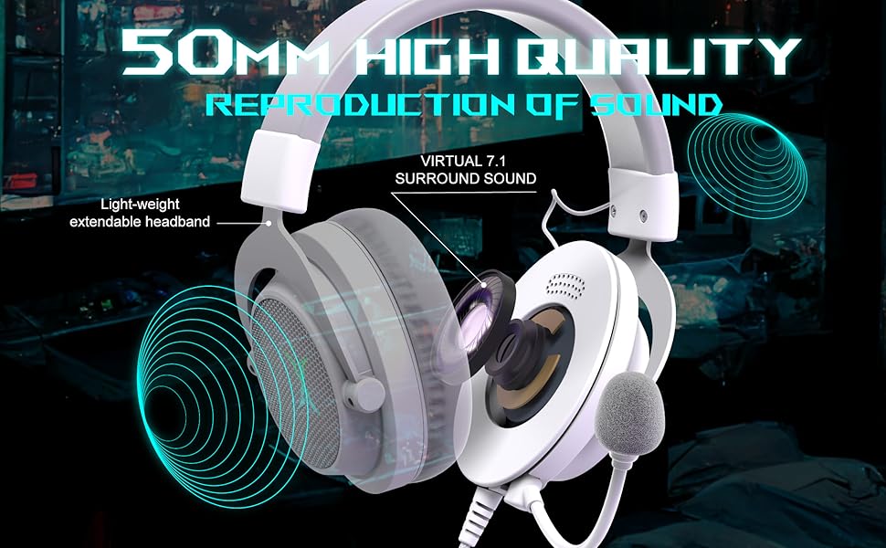 Headset with 50mm dynamic driver