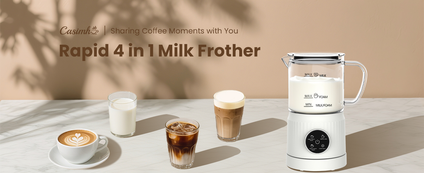 Our 4-in-1 milk frother is a game-changer for coffee lovers.