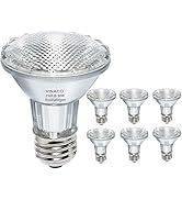Vinaco Par20 Bulbs, 6 Pack 120V 50W Par20 Flood Light Bulbs, E26 Medium Base Long Lasting Life Hi...