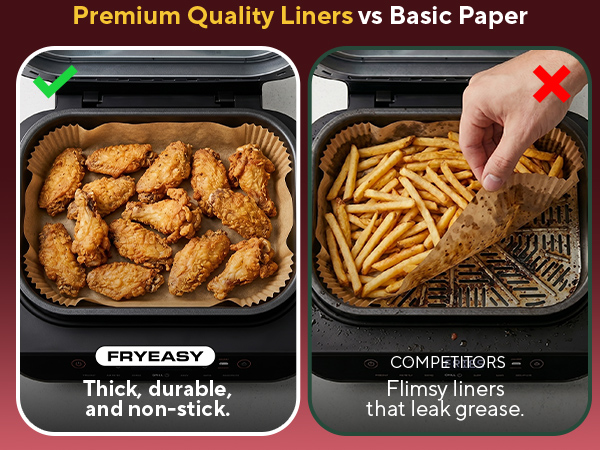 air fryer airfryer peper liners ninja foodi smart XL grill disposable parchment nonstick heat safe
