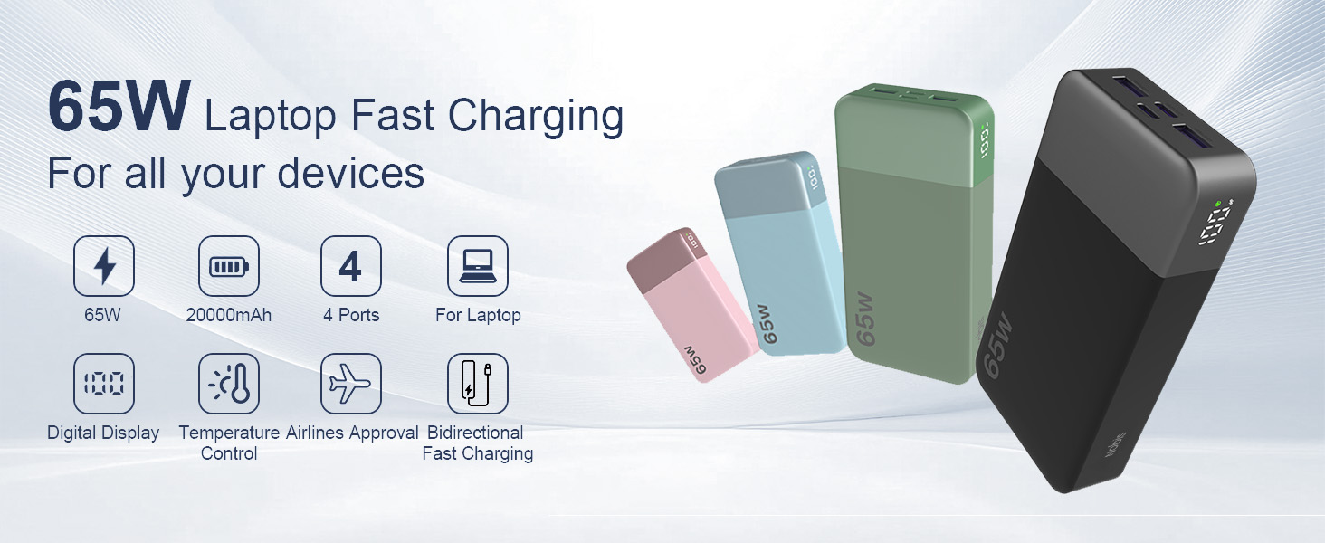 65W Laptop Fast Charging For all your devices