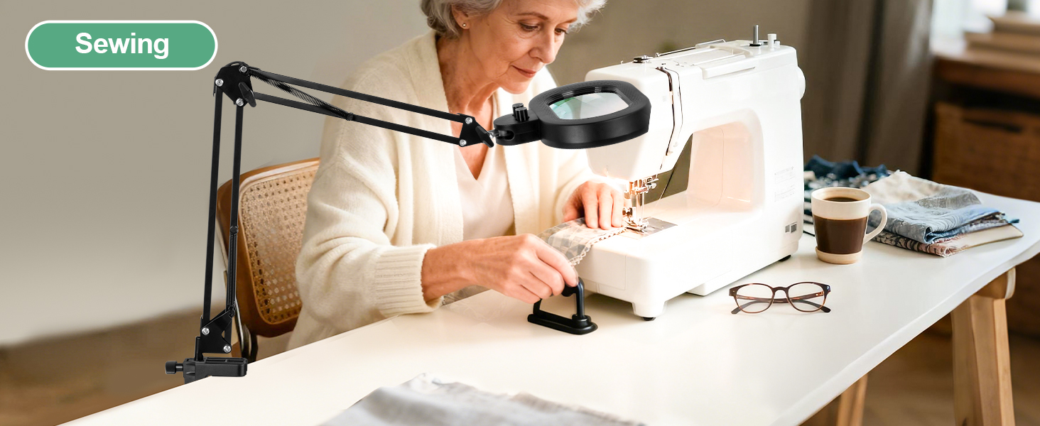 desk magnifying glass with light magnifier lamp magnifying light hands freesewing needlepoint light