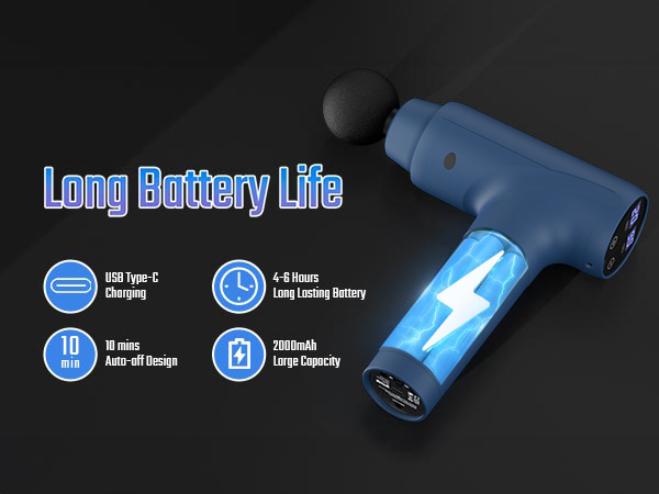 cotsoco Massage Gun, Muscle Massage Gun Deep Tissue Back Massager with Silent Brushless Motor