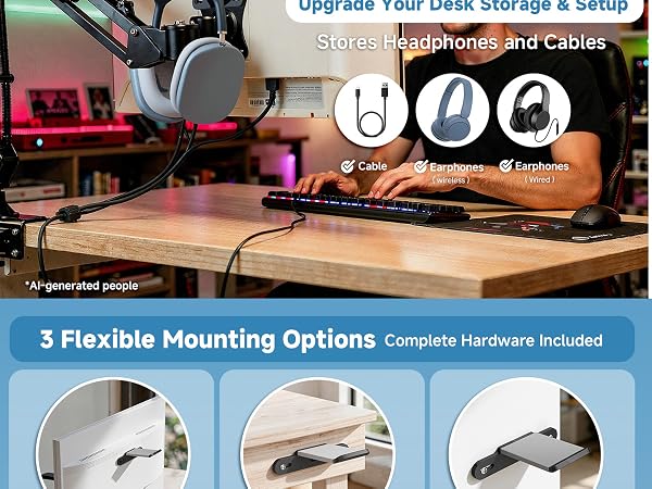 vesa headphone hook