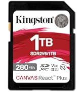 Kingston 1TB Canvas React Plus SD Card | Up to 280MB/s | High Performance Photography | Class 10 ...