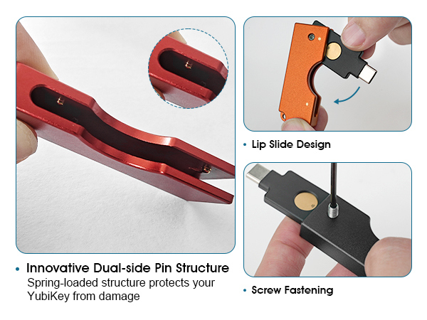 flip design yubikey case holder