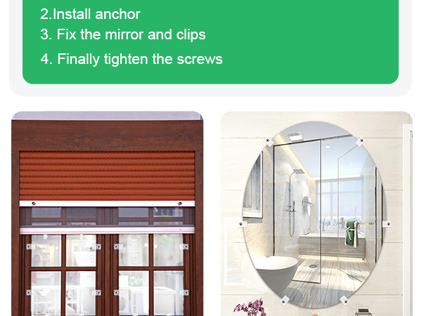 Crystal Clear Plastic Mirror Clip