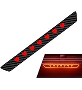 Arwrilt High Brake Light Sticker, Waterproof Carbon Fiber Tail Light Deacal with Red Hearts, Self...