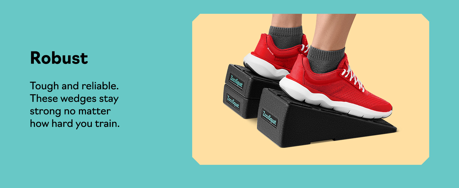 Durable slant board calf stretcher and squat wedge block supports tough training and daily workouts