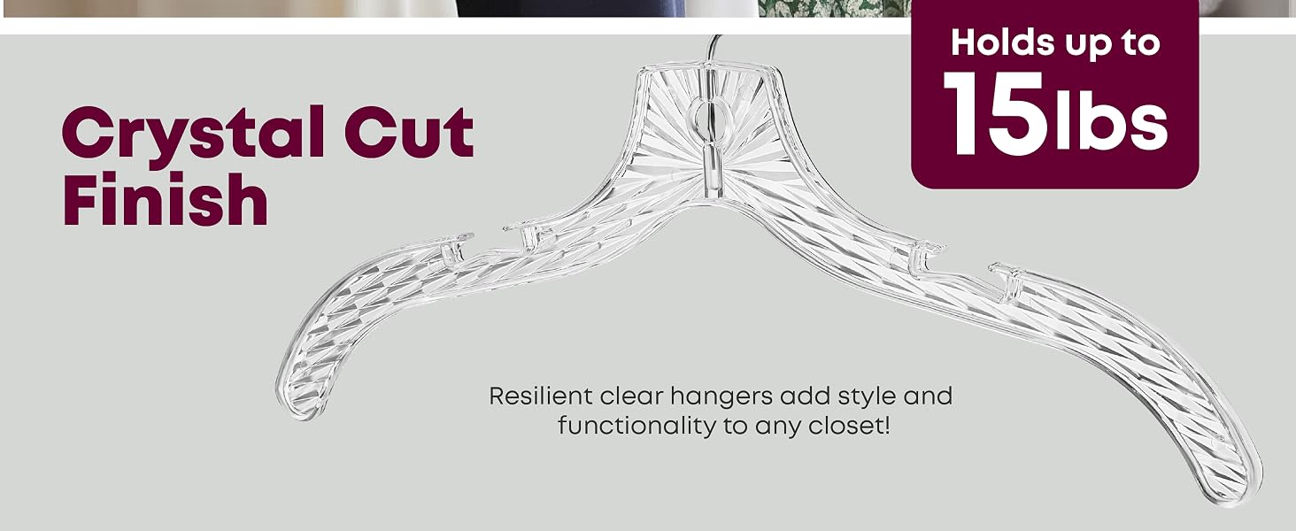 Hangers with Clips Plastic Set of 12 Pack Heavy Duty Hangers Dresses, TShirts Closet Organization